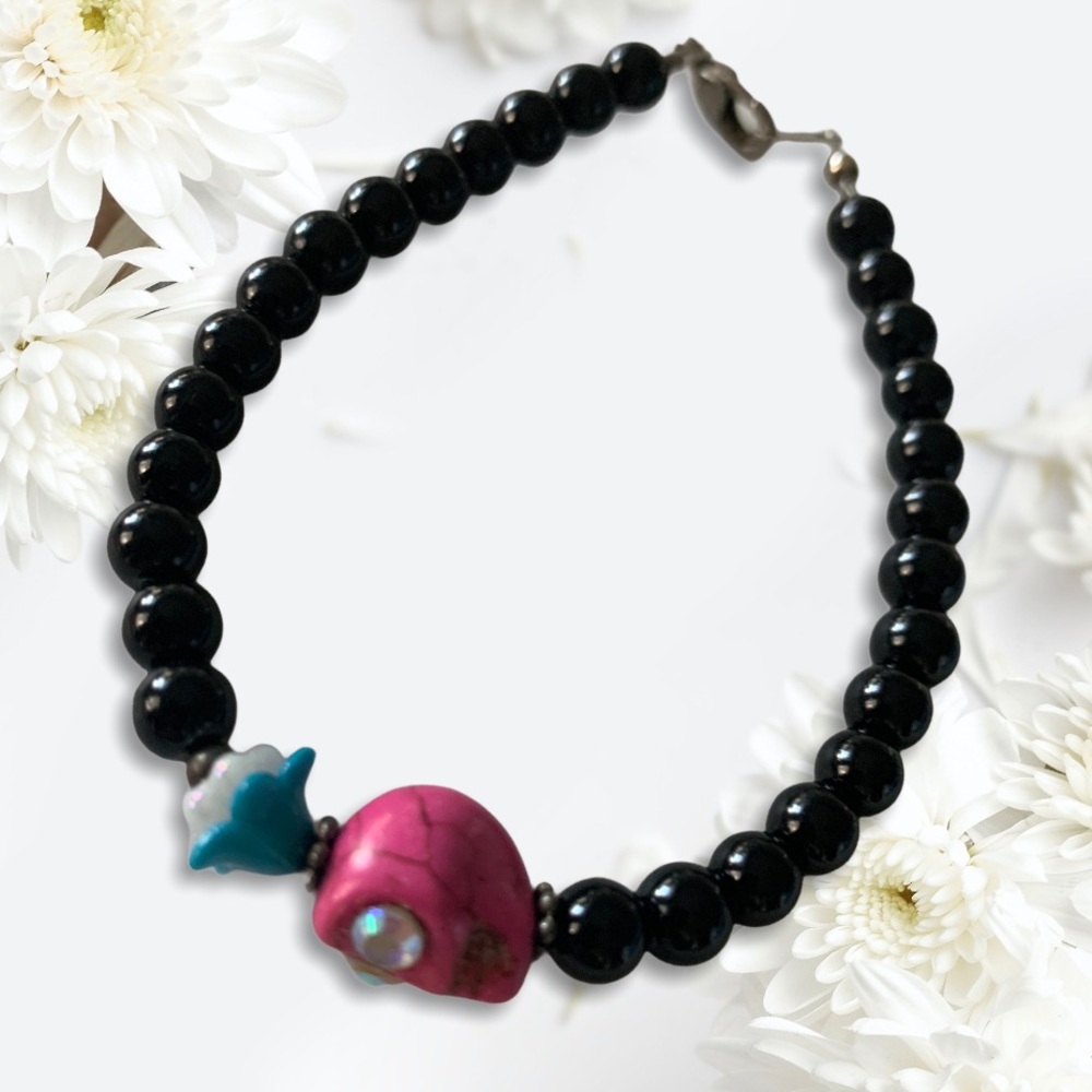 Skull bracelet beaded